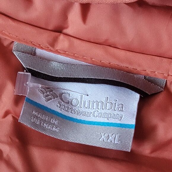 NWT Columbia Womens Lake Long DOWN Hooded Heat Jacket Size XXL Coral - Picture 7 of 15